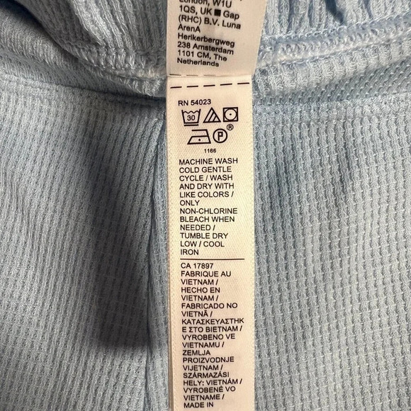 Athleta Wind Down Sleep Short Waffle Knit Size 1X Blue Lounge Comfy Soft Travel - Picture 8 of 8